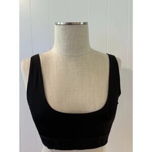 Victoria’s Secret PINK Ultimate Sports Bra Black Medium M B80 Logo Band